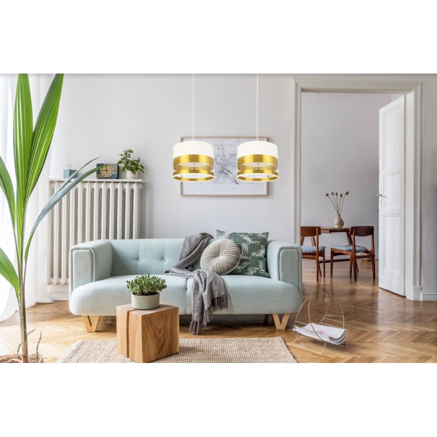 Люстра на тросе MILO 2xE27/60W/230V золотая
