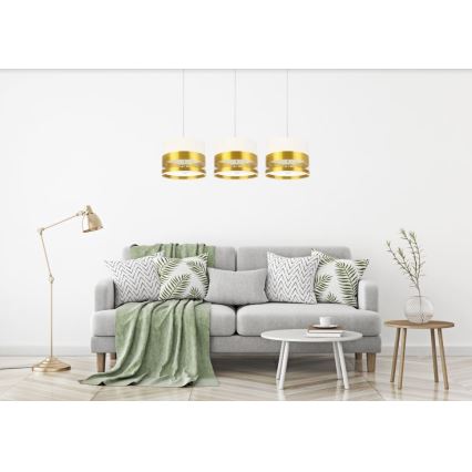 Люстра на тросе MILO 3xE27/60W/230V золотая