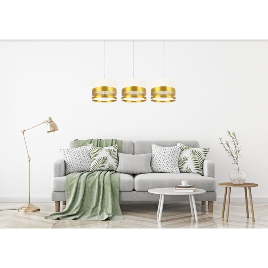 Люстра на тросе MILO 3xE27/60W/230V золотая