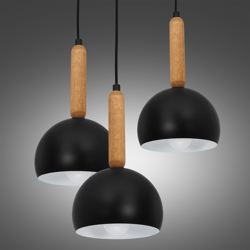 Люстра на тросе MISSI 5xE27/60W/230V черная
