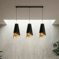 Люстра на тросе MODA 3xE27/15W/230V черная/золотая