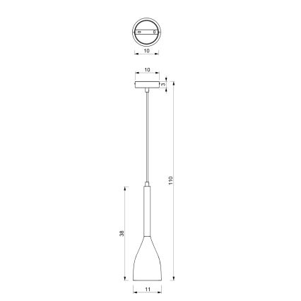 Люстра на тросе MUZA NEW 1xE27/60W/230V черная