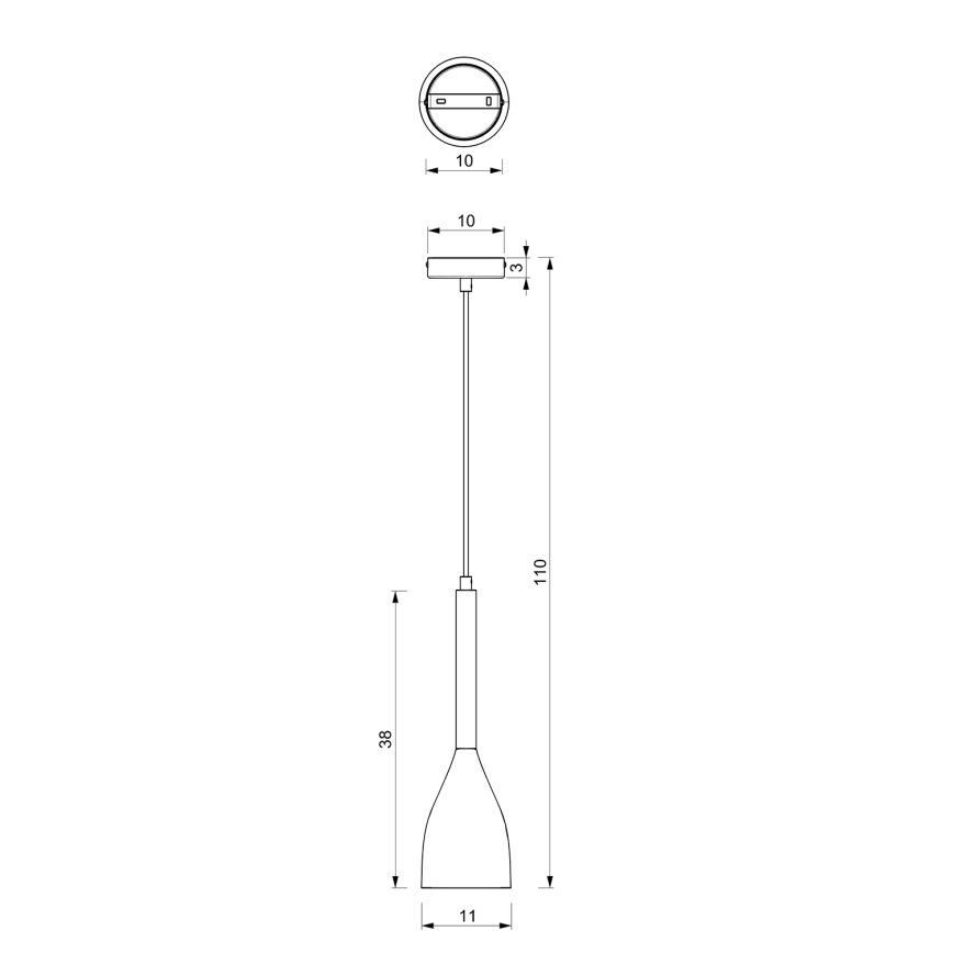 Люстра на тросе MUZA NEW 1xE27/60W/230V черная