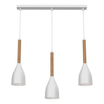 Люстра на тросе MUZA NEW 3xE27/60W/230V белая
