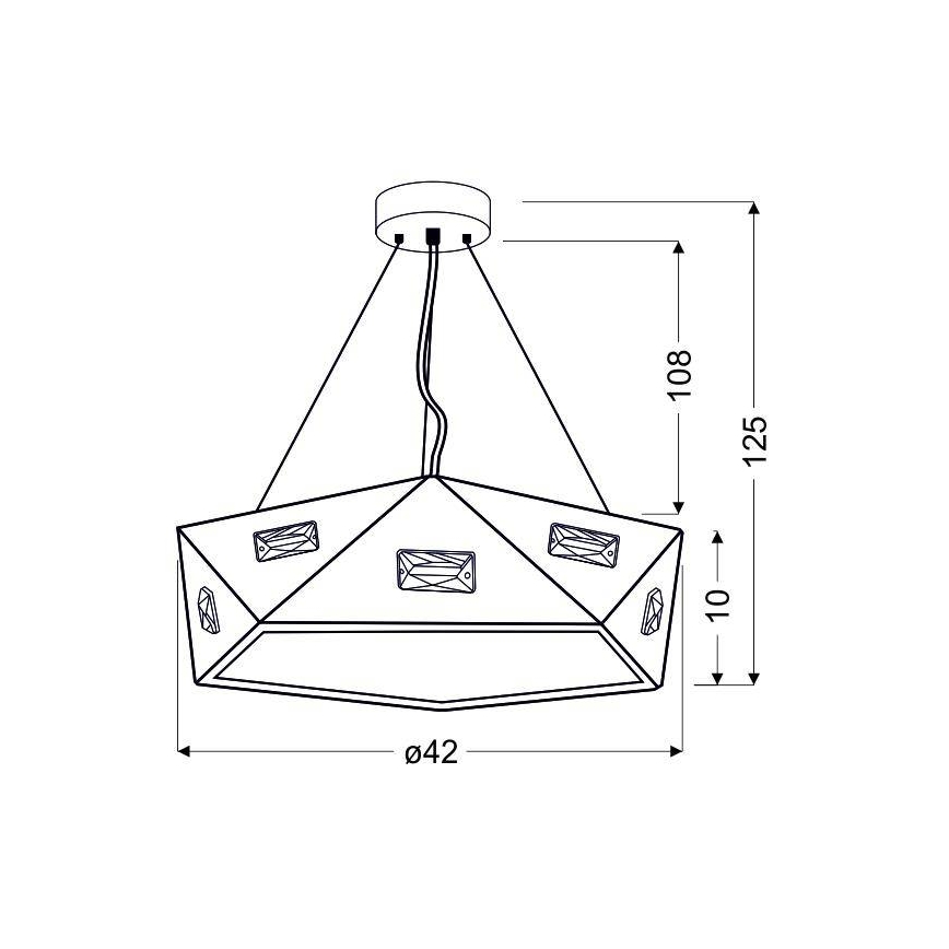 Люстра на тросе NEMEZIS 3xG9/40W/230V