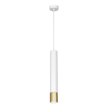 Люстра на тросе NEST 1xGU10/8W/230V белая/золотая