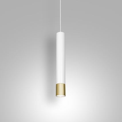 Люстра на тросе NEST 1xGU10/8W/230V белая/золотая