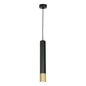 Люстра на тросе NEST 1xGU10/8W/230V черная/золотая