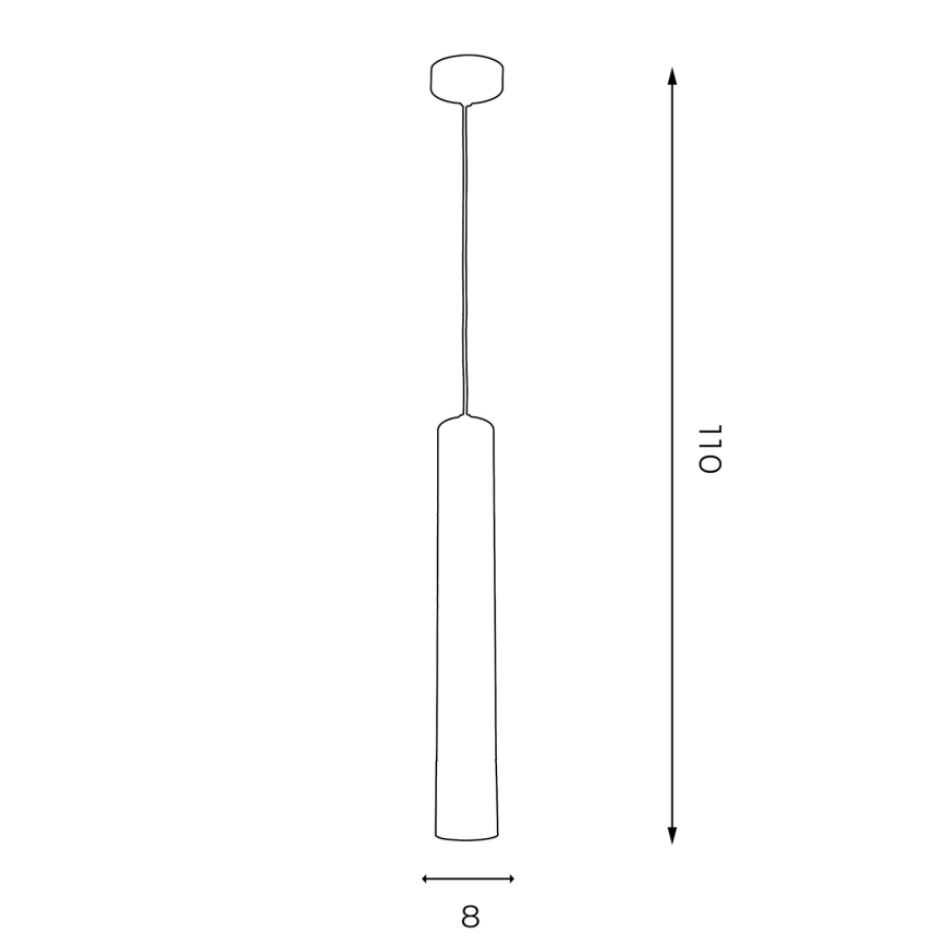 Люстра на тросе NEST 1xGU10/8W/230V черная/золотая