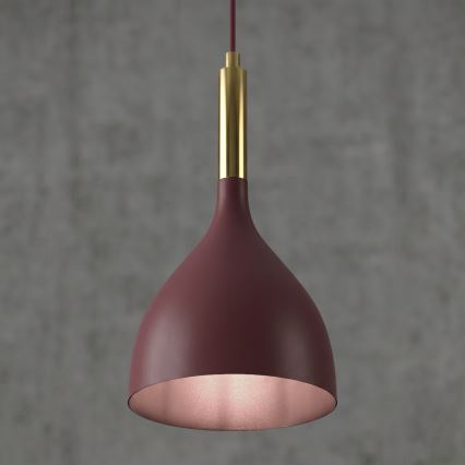 Люстра на тросе NOAK 1xE27/15W/230V бордовая