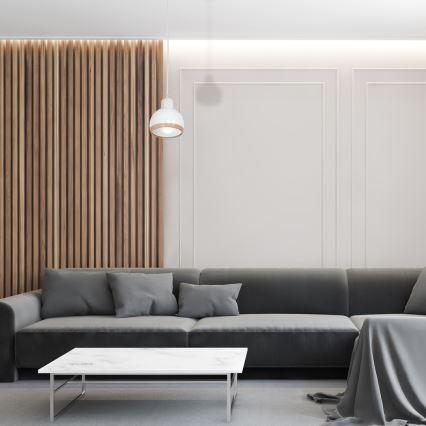 Люстра на тросе OVAL 1xE27/60W/230V белая