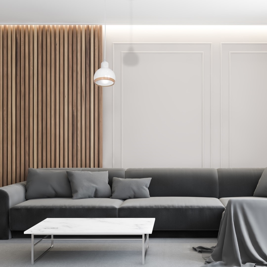 Люстра на тросе OVAL 1xE27/60W/230V белая