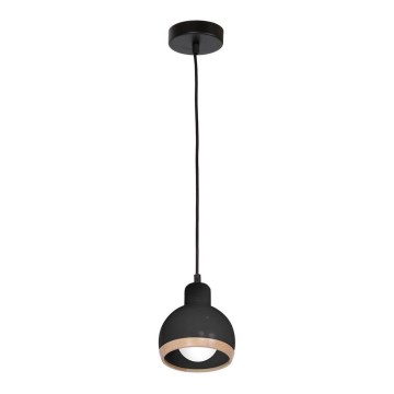 Люстра на тросе OVAL 1xE27/60W/230V черная