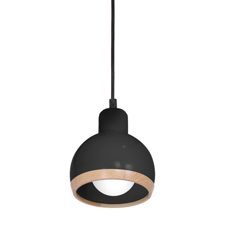 Люстра на тросе OVAL 1xE27/60W/230V черная