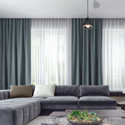 Люстра на тросе OVAL 1xE27/60W/230V черная