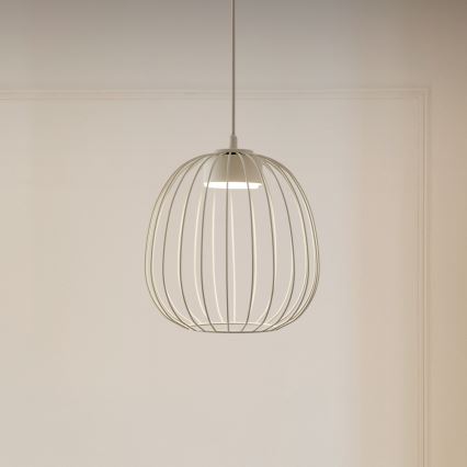 Люстра на тросе OVELLA, 1xGX53/10W/230V, диаметр 25 см, кремовая