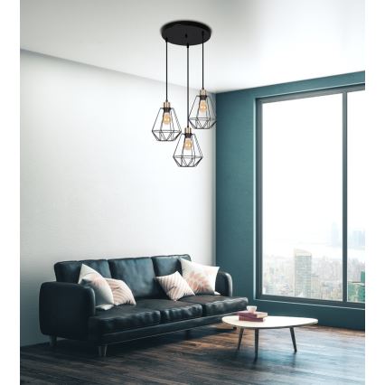 Люстра на тросе PRIMO 3xE27/60W/230V