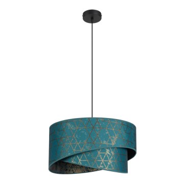 Люстра на тросе REZO 1xE27/60W/230V бирюзовая