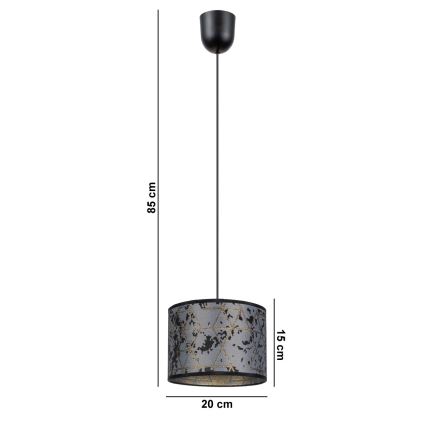 Люстра на тросе REZO 1xE27/60W/230V серая
