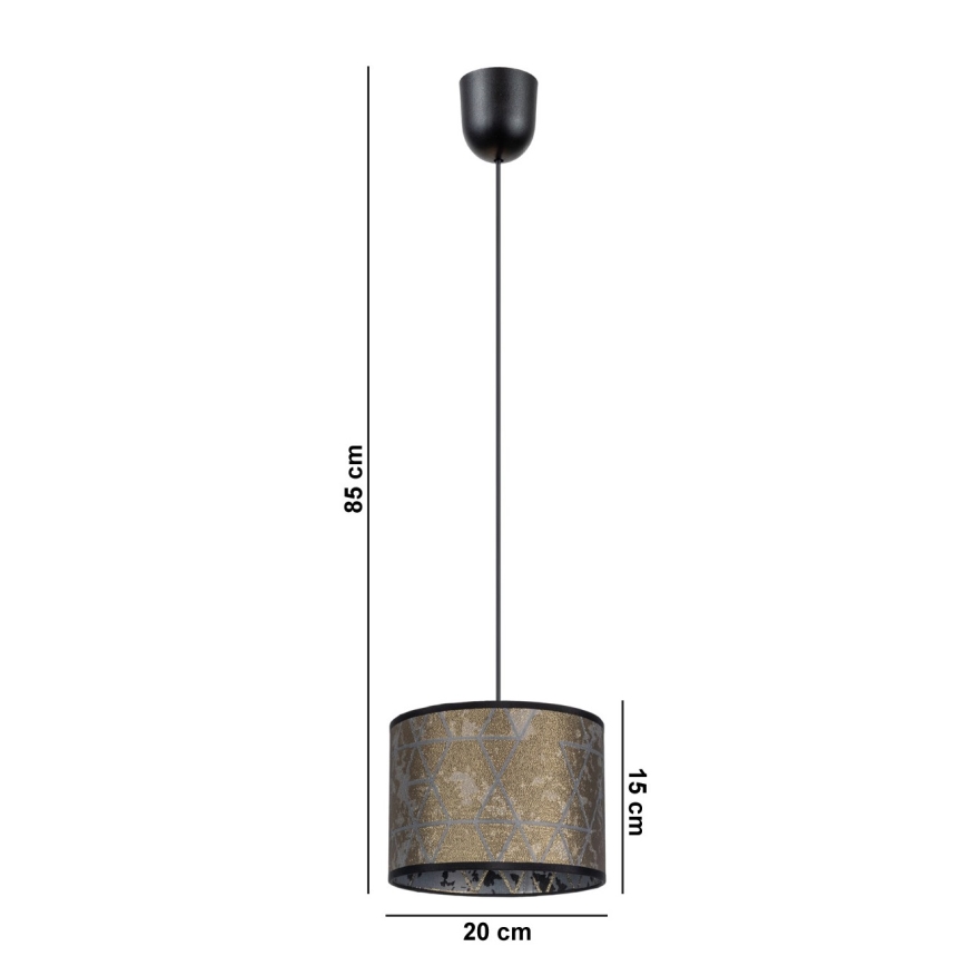 Люстра на тросе REZO 1xE27/60W/230V золотая