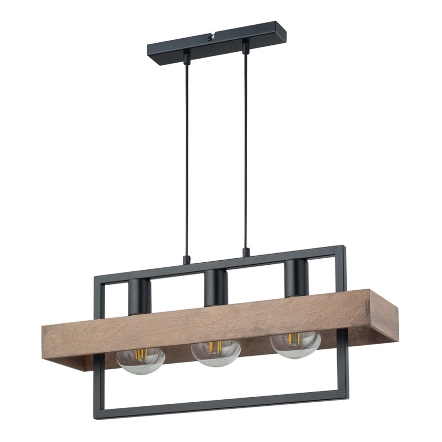 Люстра на тросе ROBIN 3xE27/60W/230V дерево