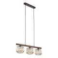 Люстра на тросе SALVIA 3xE14/10W/230V коричневая/дымчато-коричневая
