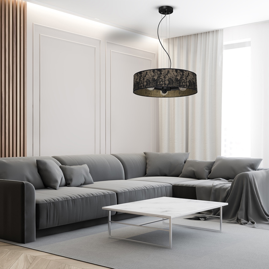 Люстра на тросе SATINO 3xE27/60W/230V золотая
