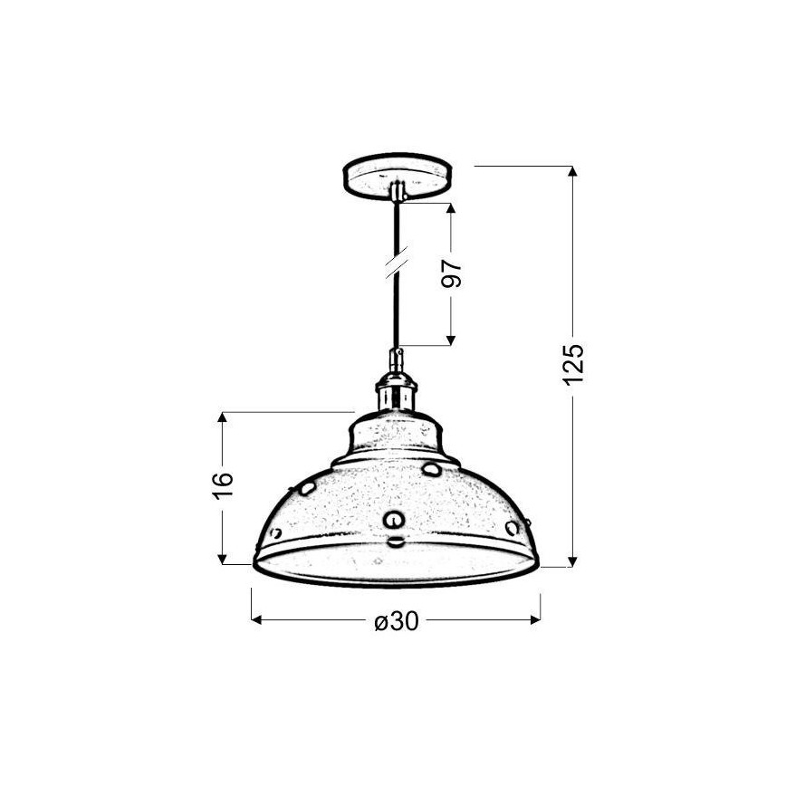 Люстра на тросе SCRIMI 1xE27/60W/230V