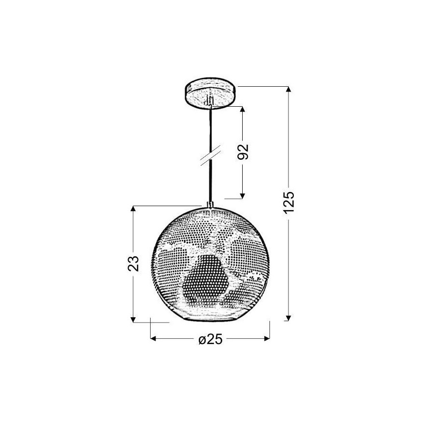 Люстра на тросе SFINKS 1xE27/60W/230V