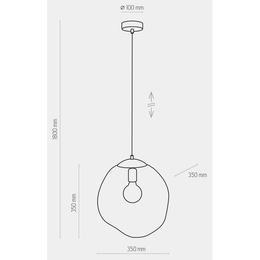 Люстра на тросе SOL 1xE27/60W/230V черная