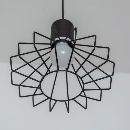 Люстра на тросе SOLANO 3xE27/15W/230V черный/глянцевый хром