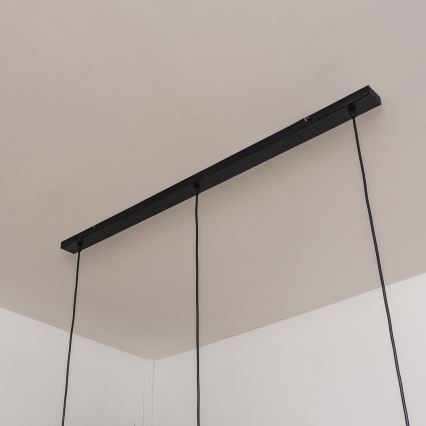 Люстра на тросе SOLANO 3xE27/15W/230V черный/глянцевый хром