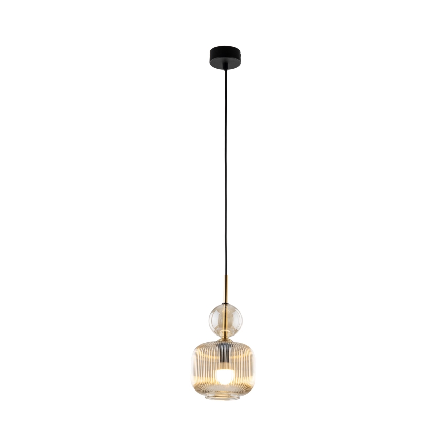 Люстра на тросе SOPHIA 1xE14/10W/230V черная/дымчато-бежевая