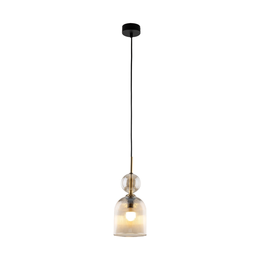 Люстра на тросе SOPHIA 1xE14/10W/230V чёрная/дымчато-бежевая