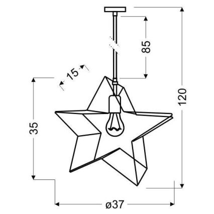 Люстра на тросе STAR 1xE27/60W/230V
