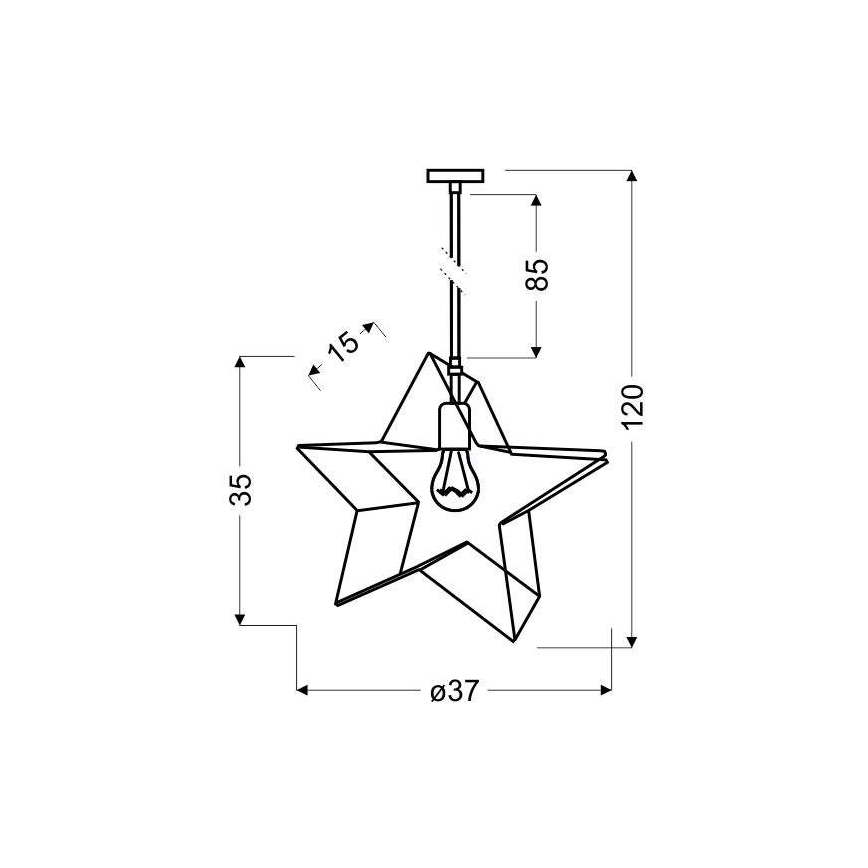 Люстра на тросе STAR 1xE27/60W/230V
