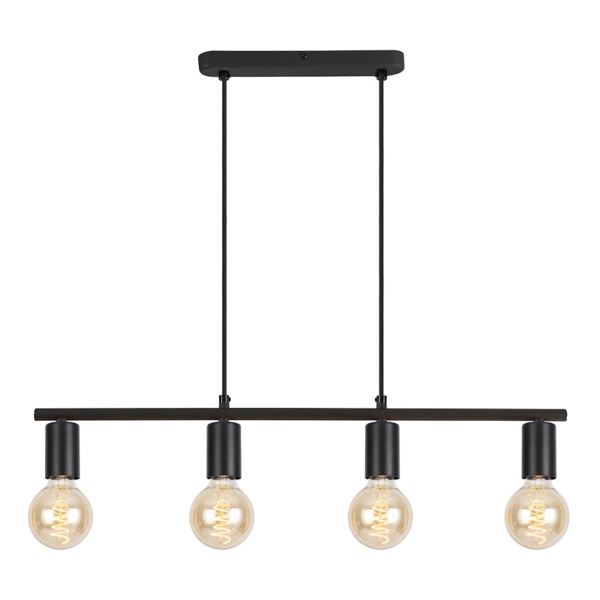Люстра на тросе STRICT 4xE27/15W/230V черная