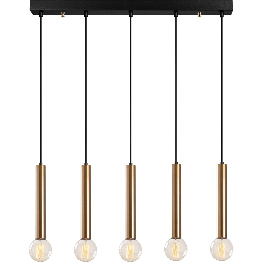 Люстра на тросе TEMPO 5xE27/40W/230V золотая