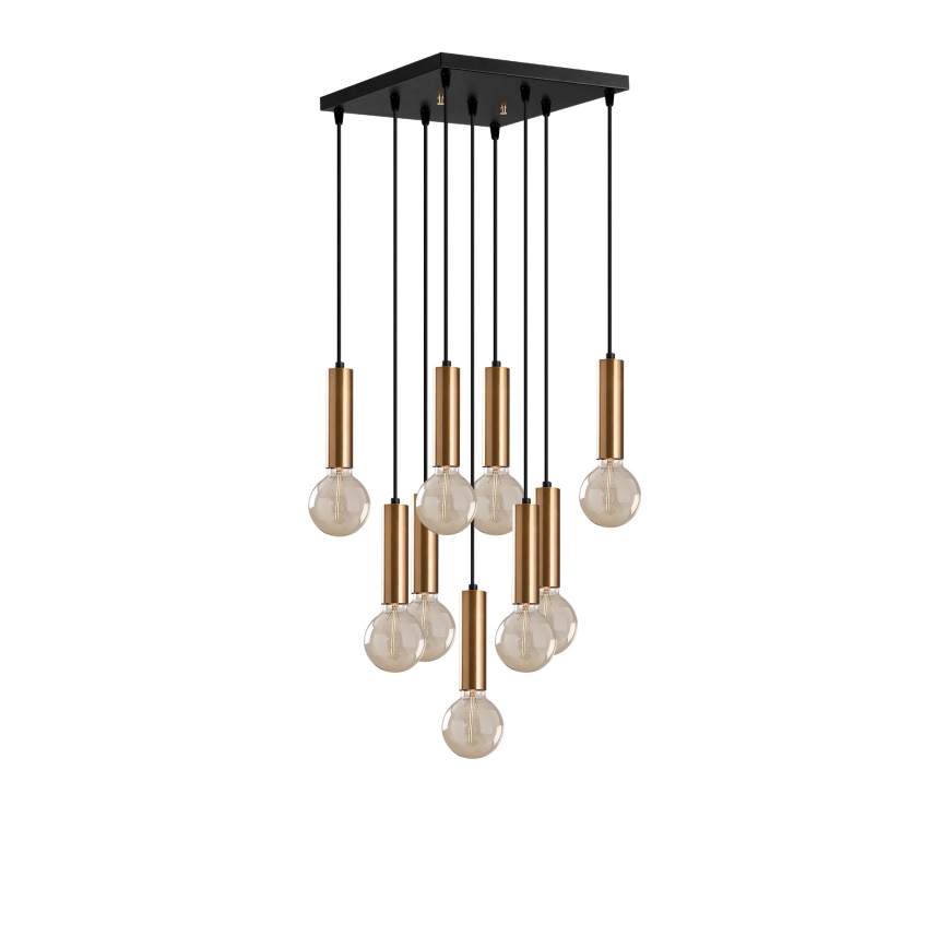 Люстра на тросе TEMPO 9xE27/40W/230V золотая