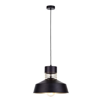 Люстра на тросе TITANIUM 1xE27/60W/230V черная/золотая