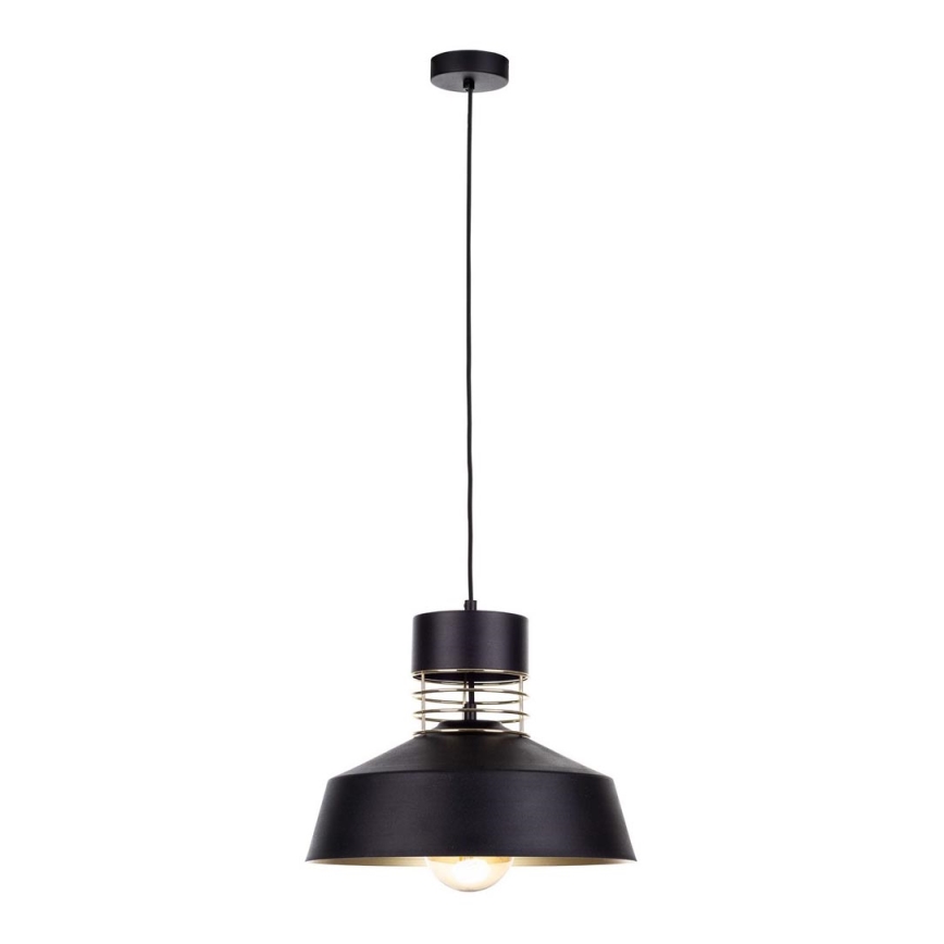 Люстра на тросе TITANIUM 1xE27/60W/230V черная/золотая