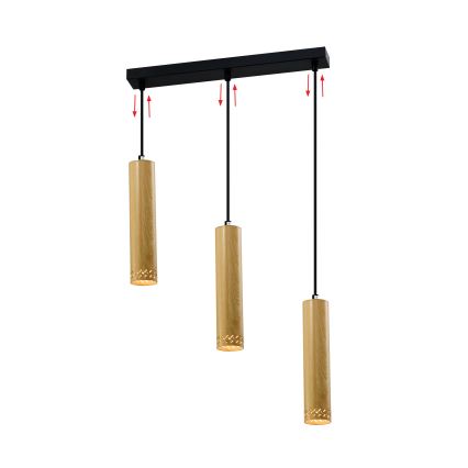 Люстра на тросе TUBO 3xGU10/25W/230V