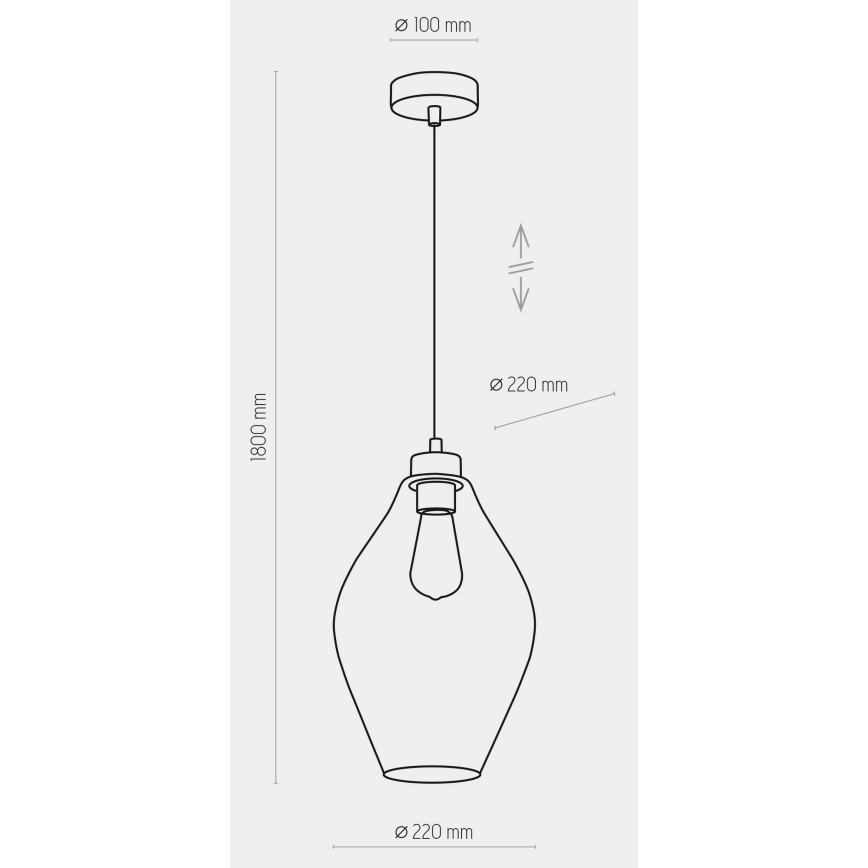 Люстра на тросе TULON 1xE27/60W/230V