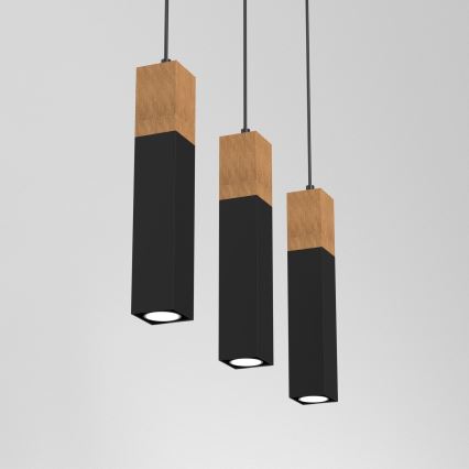 Люстра на тросе TULUM 3xGU10/60W/230V черная