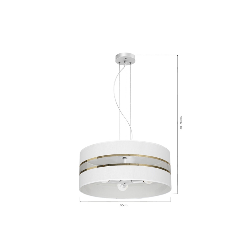 Люстра на тросе ULTIMO 3xE27/60W/230V белая