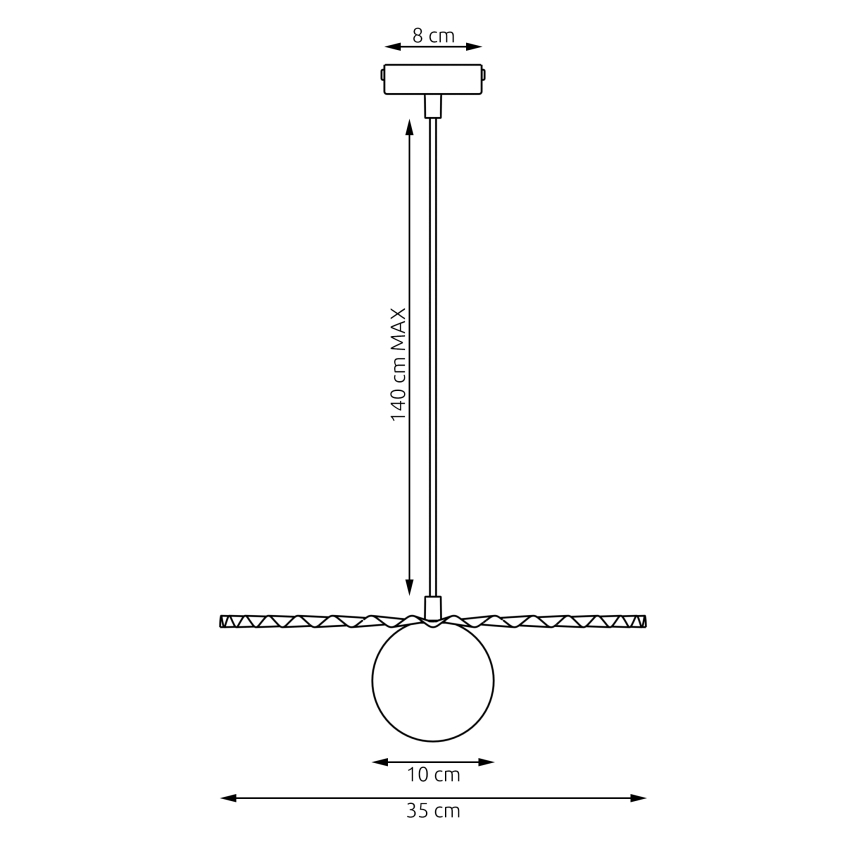Люстра на тросе UMBRA 1xG9/8W/230V красная