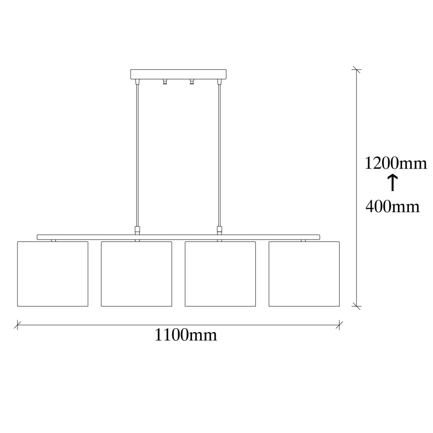 Люстра на тросе VALIZ 4xE27/40W/230V