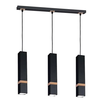 Люстра на тросе VIDAR 3xGU10/25W/230V черная