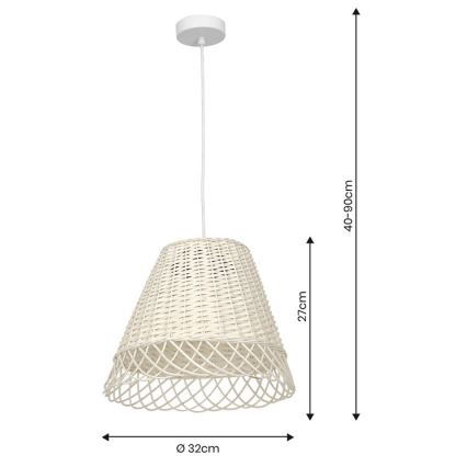 Люстра на тросе VIMINI 1xE27/40W/230V ротанг