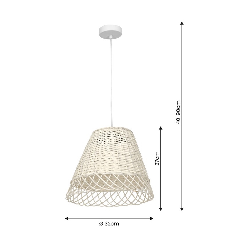 Люстра на тросе VIMINI 1xE27/40W/230V ротанг